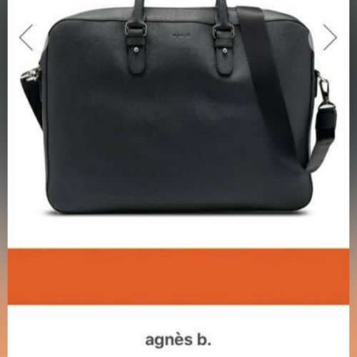 Agnes b. Boxy Logo Briefcase 箱型款 公事包 連塵袋 有tag 正貨 Luxury Office