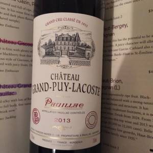 **烈級靚紅酒Chateau Ｇrand Puy Lacoste Grand Cru Classe 2013 Pauillac拉古斯酒...