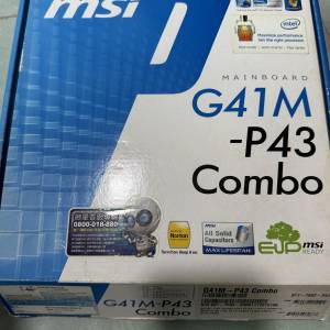 MSI G41M-P43 Combo 底板包送風扇/CPU/4gb ram
