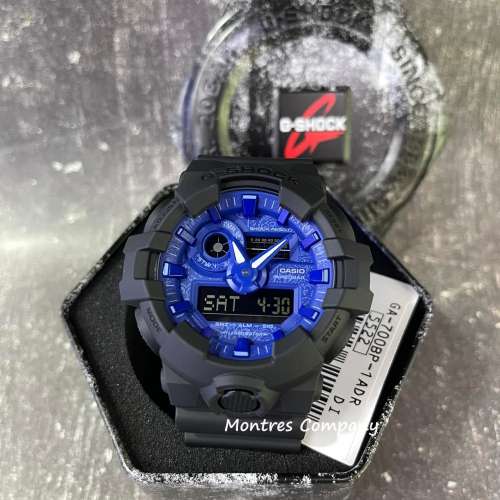 Montres Company香港註冊公司(28年老店) 卡西歐 CASIO G-Shock 藍黑色  GA-700BP-1A...