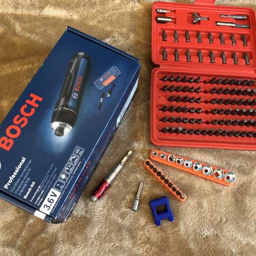 Bosch GO 3 (Total 126pcs)  New Smart Mini Rechargeable Screwdriver 3.6V Use Pres