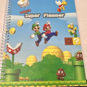 Circle K Mario Super Planner and 18 clips limited edition blue