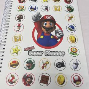 Circle K Mario Super Planner and 18 clips limited edition White