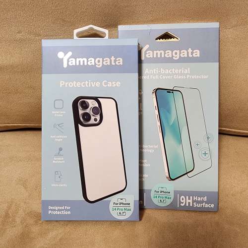Yamagata 全新 手機殼+ 貼 set, iphone 14 Promax