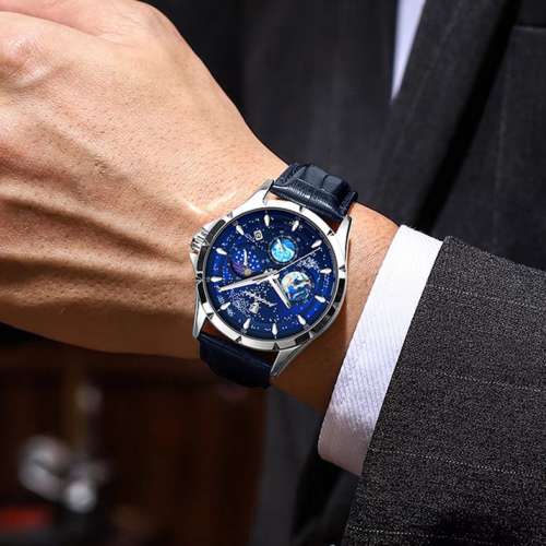 [有現貨]SL72 全自動機械多功能防水時尚夜光日曆男士手錶