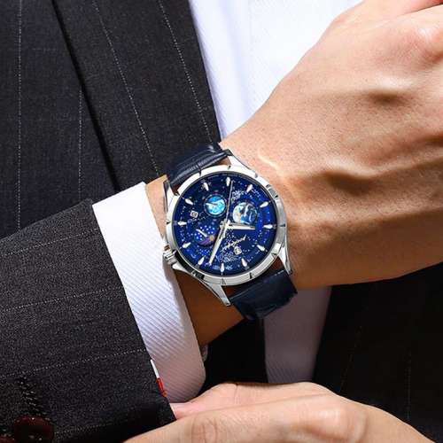 [有現貨]SL72 全自動機械多功能防水時尚夜光日曆男士手錶