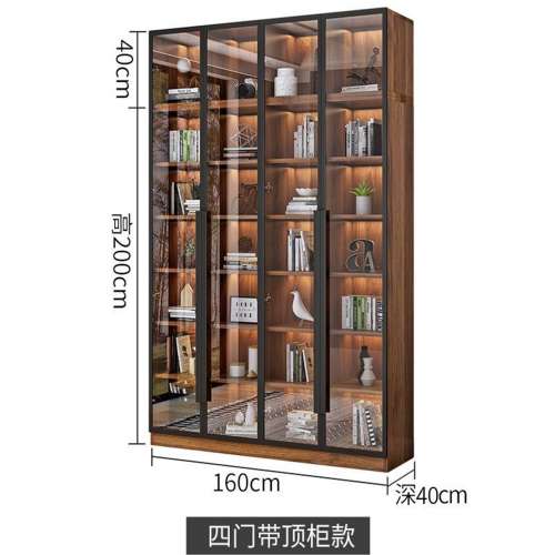 玻璃門組合書櫥客廳展示櫃