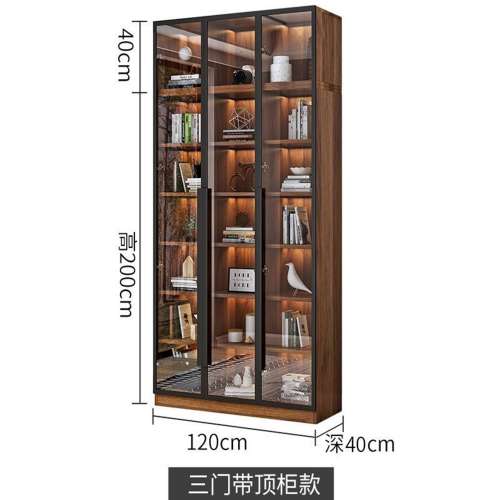 玻璃門組合書櫥客廳展示櫃