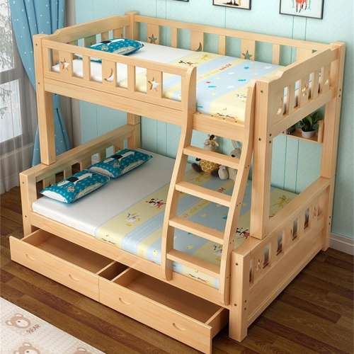 實木兒童雙層床上鋪床二層木床