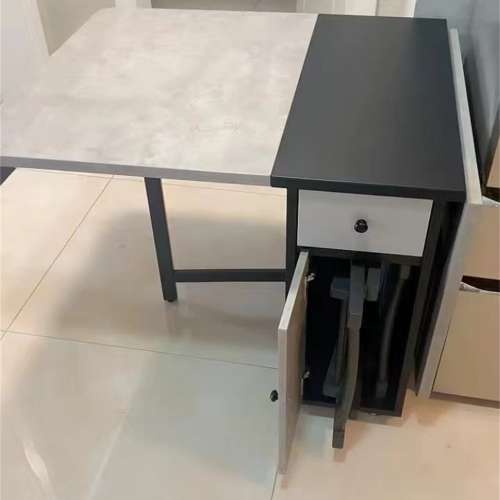 Freely retractable slate dining table