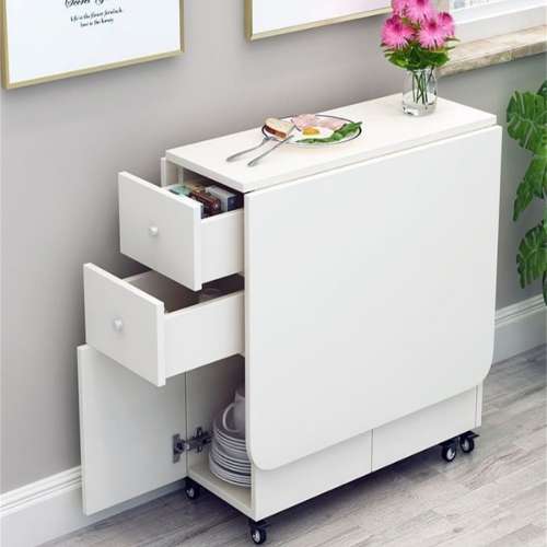 Freely retractable slate dining table