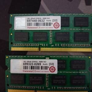 DDR3 1600. 8G X 2 PCS notebook ram