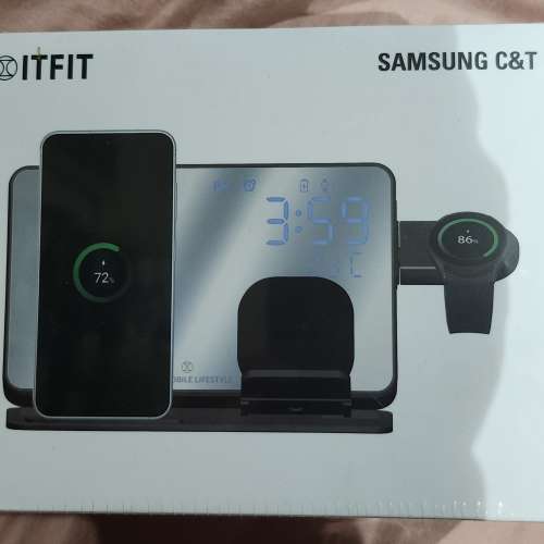 全新未開ITFIT by samsung 三合一無線充電板 (包括30W旅行充電器)