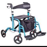 全新/全鋁合金老人助行車輪椅、可坐100KG、Under 8KG重、可摺疊易於收藏！