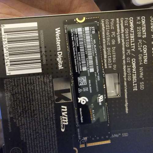 Sencod West Digital Sn850x 2tb 行貨