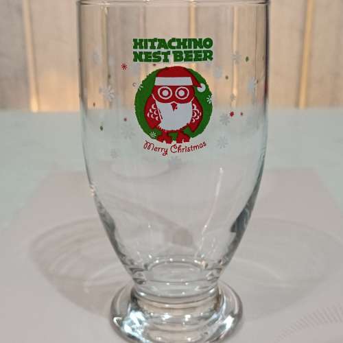 全新 HITACHINO NEST BEER Glass (Merry Christmas🎄) 常陸野貓頭鷹啤酒杯（聖誕節版...