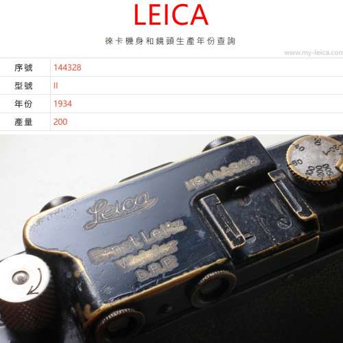 Leica II Boby(L39)產於1934年(黑白菲林首選)影到靚相嘅Black Paint古董黑漆露銅(收...