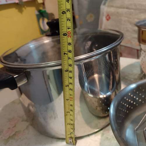 不銹鋼2層蒸煲（內有隔渣煲）直徑26cm,高16cm