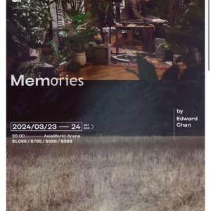 平讓 BluePrint of Memories by Edward Chan 演唱會 23號 票價788 Block12 連位