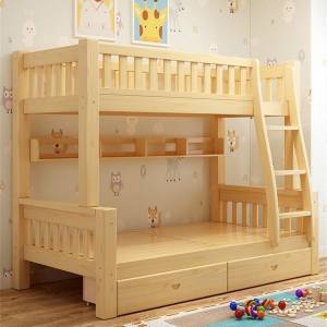 子母床Thickened solid wood bunk bed high and low double bed37