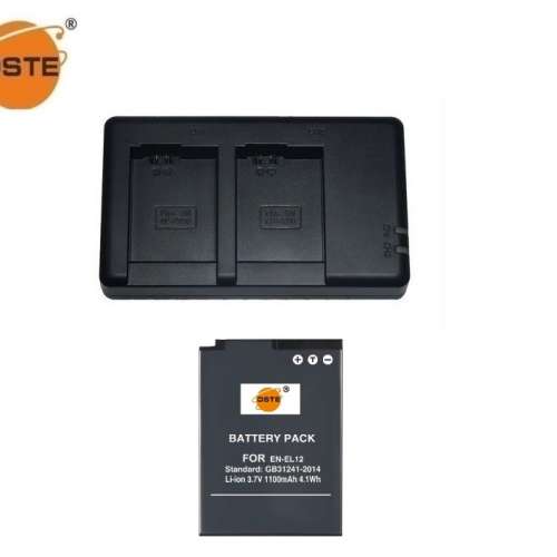 DSTE EN-EL12 Fully Decoded Lithium-Ion Battery With Charger 代用鋰電池連充電機
