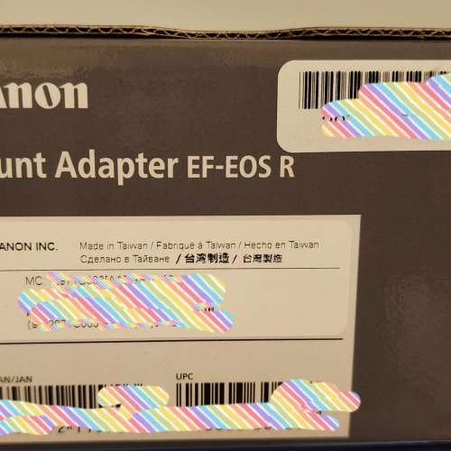 全新Canon Mount adapter EF-EOS R