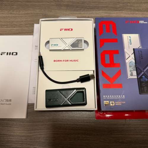 FiiO KA13 便攜解碼耳擴銀色 連皮套行貨