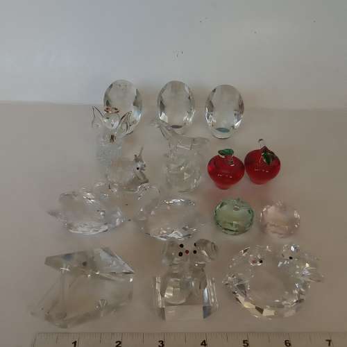 清理存貨平售,一手16件水晶小擺件共售500元，香港西區交收，no.BR.12.3.24