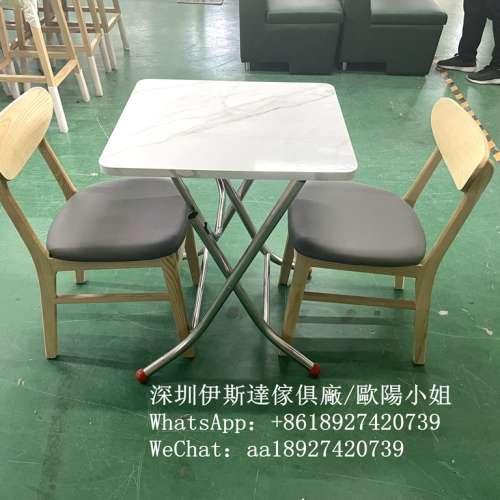 枱櫈組合訂製，折疊餐枱，餐椅訂造，可收納餐枱，訂製椅子，石紋餐枱，防火膠板枱面...