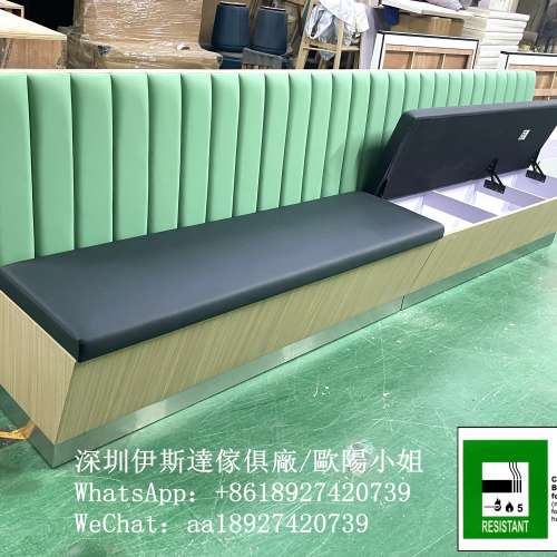 儲物梳化，訂製梳化，卡位梳化，餐廳座椅，長椅訂造，志達行防火皮梳化，茶餐廳西餐...
