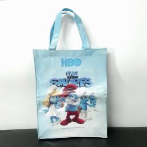 全新藍精靈 PVC厚料膠袋--環保袋—100% New HBO THE SMURFS--上水火車站交收--或郵...