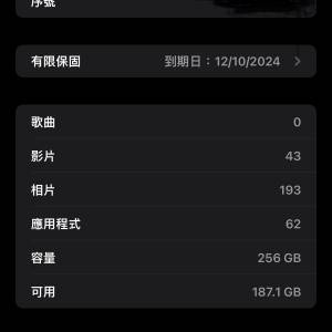 Iphone 15 Pro Max 256GB 黑色 港行有盒保固至10月 99.9%新