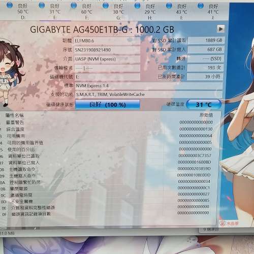 Gigabyte Aorus 5000E 1TB PCIe4.0 NVMe m.2 行貨