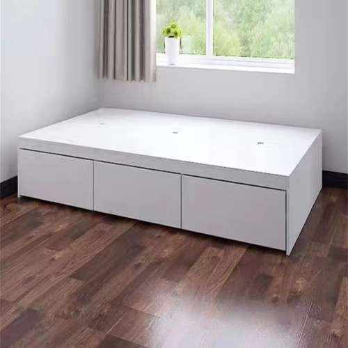 實木揭蓋抽屜式儲物床