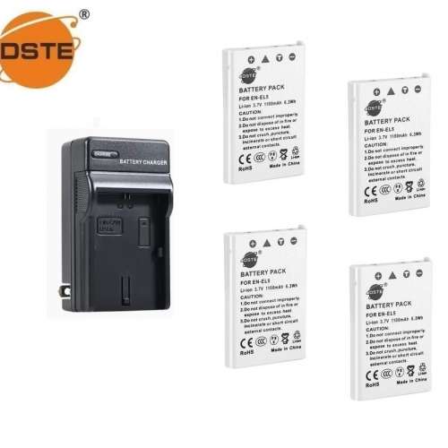 DSTE For NIKON EN-EL5 Lithium-Ion Battery With Charger 代用鋰電池 (3.7v，1180...