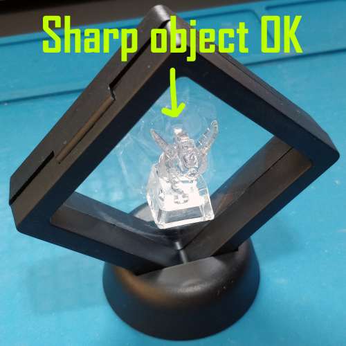 🖼️PE膜展示盒 (連底座) 懸浮|薄膜膠膜|古董郵票|文玩錢幣|珠寶首飾|戒指手鏈|耳環...