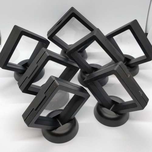 🖼️PE膜展示盒 (連底座) 懸浮|薄膜膠膜|古董郵票|文玩錢幣|珠寶首飾|戒指手鏈|耳環...