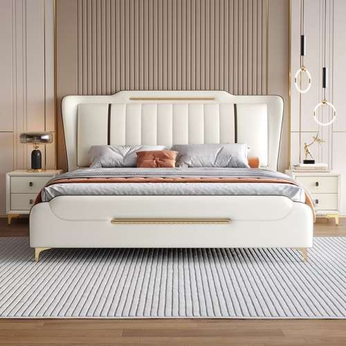 歐式儲物床 實木材質 軟包床頭 4*6/5*6/6*6尺可供選擇