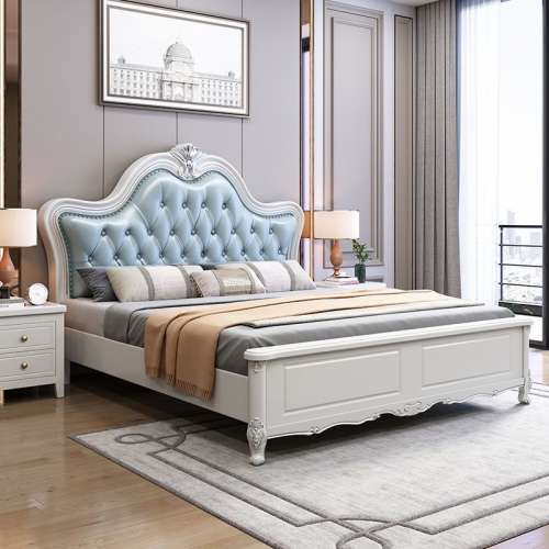 歐式儲物床 軟包靠背 多尺寸可選