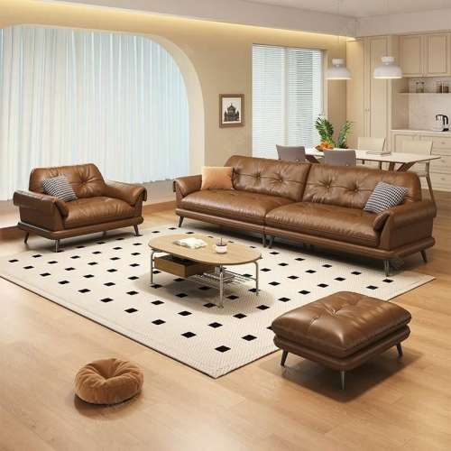 乳膠材質沙發 頭層真皮