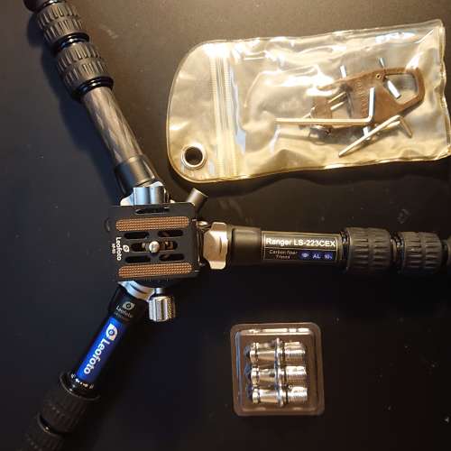 Leofoto LS223CEX 送3粒備用腳釘膠墊