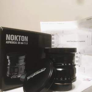 Voigtlander Nokton ASPH 50mm f/1.5 LTM L39 大光圈 非球面 標準鏡 99%New