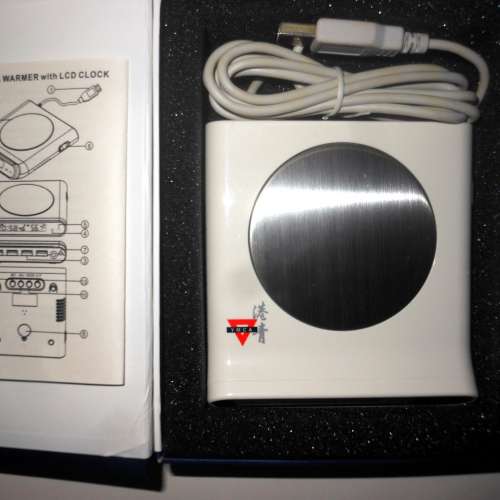 三合一 暖杯器, USB Hub集線器, LCD鐘.