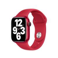 Apple Watch 44mm 紅色運動膠錶帶連全包保護殻 SE/4/5/6代通用