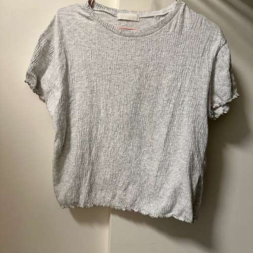 灰色tee shirt Made in Korea Flex t shirt Length 46.5 Waist 88cm