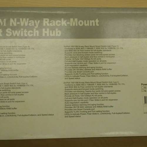 搬家清屋-24 PORTS 10/100M (帶VLAN) SWITCHING HUB - 1