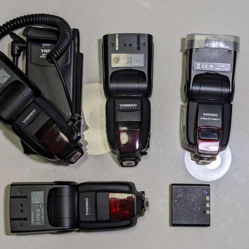 永諾閃燈 YN560IV、YN600EX-RT、YN686EX-RX、YN5200電池