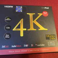 OnePad 4K HDMI cable 1.8m全新