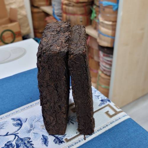 90年代末期大葉棗香厚熟磚普洱茶葉熟茶磚