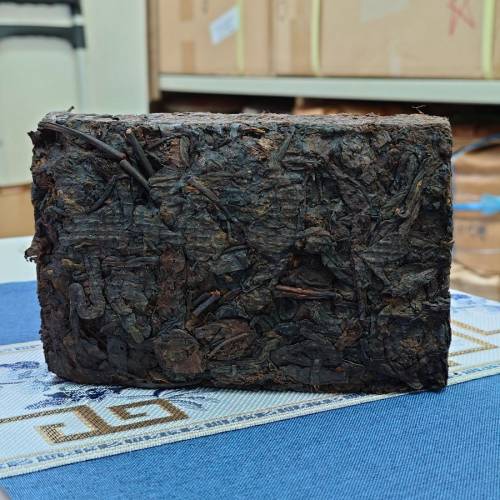 90年代末期大葉棗香厚熟磚普洱茶葉熟茶磚